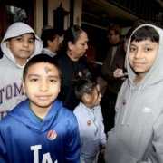 Children of out-of-work former employees at The Original Pantry honor Ash Wednesday