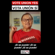Graciela Gomez encourages Jamaica Bay workers