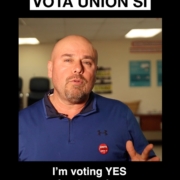 Juan Rodriguez is voting YES for the union at the Jamaica Bay Inn