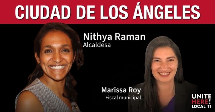 Vote por Nithya Raman para alcaldesa y Marissa Roy para fiscal municipal