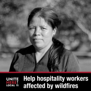 Help hospitality workers affected by wildfires