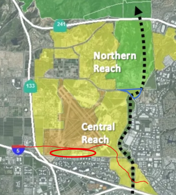 Map of Irvine-Laguna Wildlife Corridor